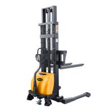 Semi-Electric Straddle Stacker 118" Lift 2200lbs with Adj. Forks