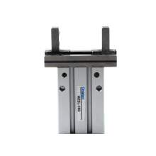 Long Stroke Double Acting Parallel Linear Guide Air Gripper Anodized Aluminum