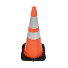 28'' 10LBs Traffic Safety Cone For Construction Heavy-duty Black Base