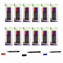 Permanent Marker Pen Bullet Tip 3 Colors (Red,Black,Blue) Set Of 36