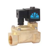 110VAC Brass Pilot Operated Diaphragm Solenoid Valve, Normally Closed, 1" NPT Pipe Size