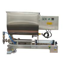 6.8-34OZ Semi-Auto Paste Filling Machine With Mixing & Heating Hopper