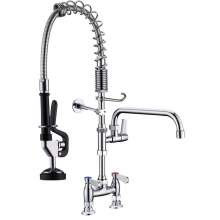 Deck Mount 23.62" High 4" Adjustable Inlets Mini Pre-Rinse Faucet