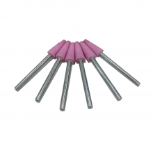 1/4" (D) x 5/8"(T), B53, Tree End, Vitrified Aluminum Oxide Mounted Points, Abrasive, 6 Pcs, Made In Taiwan