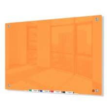 Magnetic Glass Dry Erase Board - 36"x48" - Orange