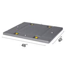 48" x 40" x 1.97"  Plastic Pallet Pack Container Lid