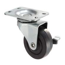 2" Light-Duty Swivel With Brake Plate Caster 100 Lb Load Rating