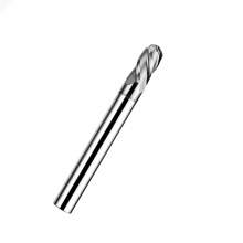 1/2" Diam. 4 Flute, Solid Carbide Ball Nose End Mill, R6, Made In Taiwan