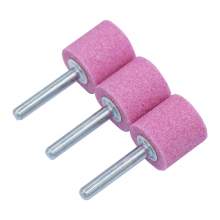 Aluminum Oxide  Abrasive Wheel Mounted Wheel W220 (D)1 (T)1 Cylinder End Pink 3 Pcs/Set Made In Taiwan