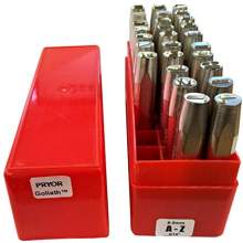 GOLIATH A-Z Heavy Duty Sharp Faced Punches, 27 Piece, 5/16" Character Size, 8.0 mm