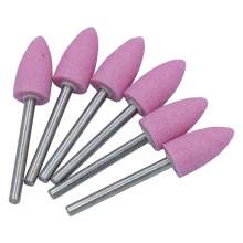 3/8" (D) x  3/4" (T), B52, Tree End, Vitrified Aluminum Oxide Mounted Points, Abrasive, 6 Pcs, Made In Taiwan