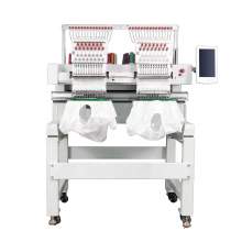 Double Heads Multifunctional Commercial High Speed Embroidery Machine With 15 Needles For Cap Hat T-Shirt
