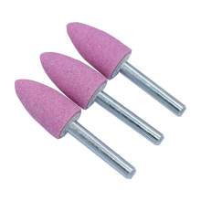11/16" (D) x 1-1/4" (T), A12, Aluminum Oxide Mounted Point, Abrasive, Tree End, 3 Pcs, Made In Taiwan