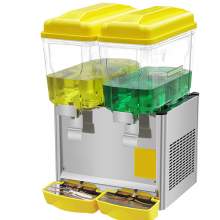 Double 3 Gal Tanks Commercial Cooling  Juice Dispenser Yellow Color