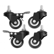4 Pack of 2" Stem Swivel Casters Wheel for Wall Mounted Cabinet