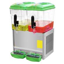 2x5GAL Double Tanks Commercial Cooling Juice Dispenser for Orange Juice Apple Juice and other Beverage Green Color
