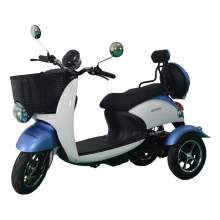 Sport Scooter Long Drive Range Electric Three-wheeled Mobility Scooter for Adults and The Elderly with Trunk Blue