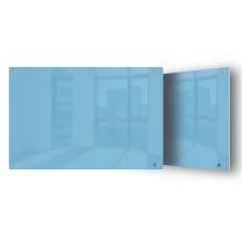 Magnetic Glass Dry Erase Marker Board -24" x 36" -Baby Blue