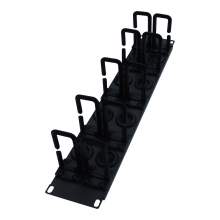 19"2U Horizontal Nylon Rings Rack Mount Cable Managers For Server Rack