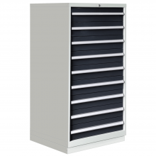 Heavy Duty Modular Drawer Cabinet 9 Drawers 28-1/4"×28-1/2"×60", Drawer Capacity 300 lbs, Industrial Grade Storage for Organizing Tools and Parts
