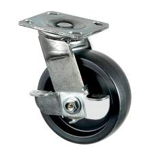 5" Heavy-Duty Swivel With Brake Plate Caster 800 Lb Load Rating