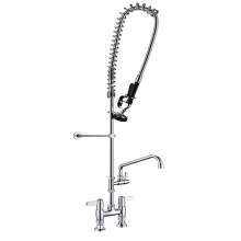 Deck Mounted 4" Adjustable Centers 39.37" Hight Pre-Rinse Faucet