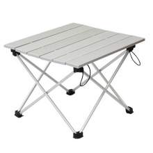 Ultralight Aluminum Folding Outdoor Camping Table 3 Size Small Silver