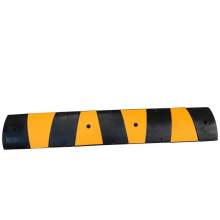 Rubber Speed Bump 72"L x 12''W  x 2.36"H Black With Yellow Stripes