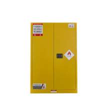Flammable Cabinet 45 Gallon 65 x 43 x 18" Manual Close 2 Door Yellow