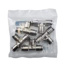 1/4'' Union Tee Brass Pneumatic Push in Fitting 5pcs/package