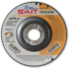 United Abrasives 4-1/2 x 1/8 x 7/8 Metal Pipeline Wheel Aluminum Oxide Type 27 | 22030