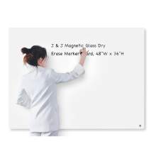 Magnetic Glass Board - 36"x48" - Ultra White -Floating