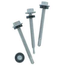 #10 x 2" Self Drilling Screw With HEX Big Washer Head Ruspert Coated 280 pcs/pkg  Made In Taiwan| DG