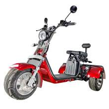 1500W Fat Tire Electric Scooter 3 Wheels With 10 Inch Aluminum Wheel 20AH 60V Red