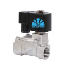 110VAC Stainless Steel Pilot Operated Diaphragm Solenoid Valve, Normally Closed, 3/4" NPT Pipe Size