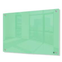 Magnetic Glass Dry Erase Marker Board 35" x 47" Light Green