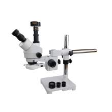 Trinocular Microscope 3.5X-45X Single-Arm Boom Stand 10MP Camera