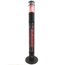 Outdoor Freestanding Electric Patio Heater with LED Flame Light 1500W