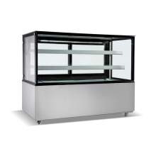 60 in. Commercial Bakery Display Case Square Glass Stainless Steel Refrigerated Bakery Display Case