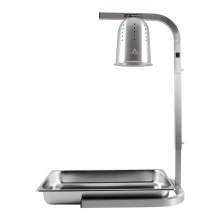 ETL approved Silve Food Warmer Heat Lamp W/ Infrared Bulb SS Pan
