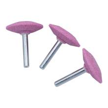 1-5/8" (D) x (T)3/8" (T), A36, Wheel Tapered Edge, Vitrified Aluminum Oxide Mounted Points, Abrasive, 3 Pcs, Made In Taiwan