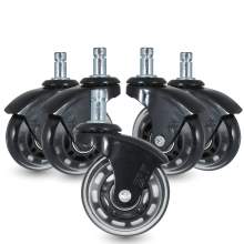 AXL 2.5" Office Chair Replacement Caster Wheels For Hardwood Floors