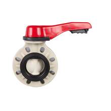PP 8" Butterfly Valve Wafer Type ANSI Lever Operated 150 psi