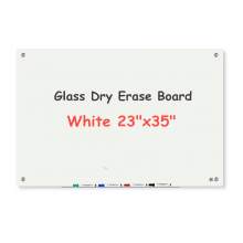Glass Dry  Erase Board - 23"x35" - White
