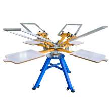 4 Color 4 Station Manual Screen Printing Machine With Frames
