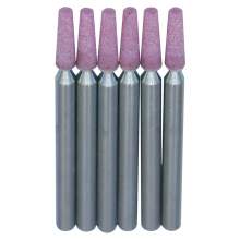 1/8" (D) x 3/8" (T),  B97, Tree End , Vitrified Aluminum Oxide Mounted Points, Abrasive, 6 Pcs, Made In Taiwan