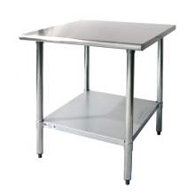 24" x 30" 18-Gauge 430 Stainless Steel Commercial Kitchen Work Table
