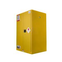 Flammable Cabinet 90 Gallon 65 x 43 x 34"  Manual Close 2 Door Yellow