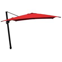 10'Square Cantilever Patio Umbrella with Crank and Cross Base Wine Red