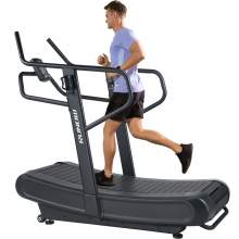 Commercial Curved Treadmill L1-L4 Resistance Manpower Driven 330 LB Max Weight Capacity
